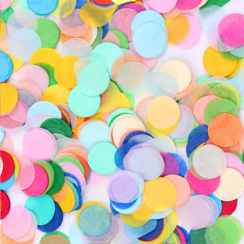 festival party table decoration round colorful round shape confetti