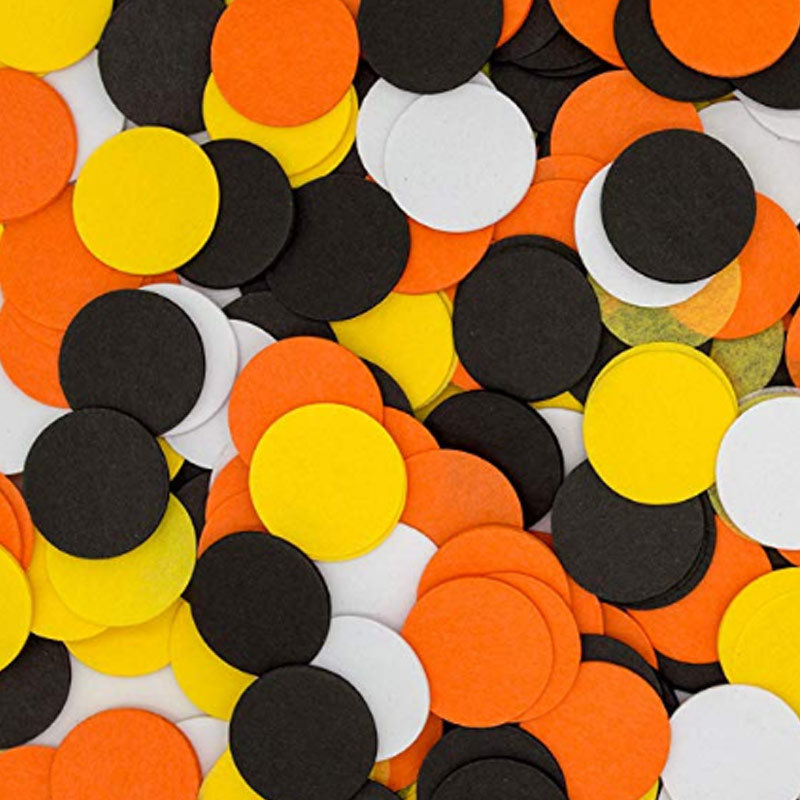 festival party table decoration round colorful round shape confetti