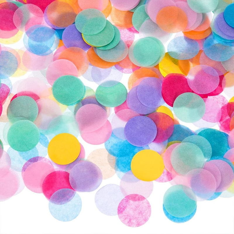 festival party table decoration round colorful round shape confetti