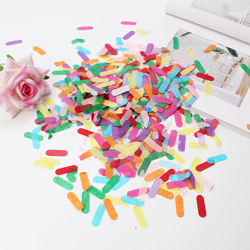 long streamers of tissue paper confetti for festival celebration party decoration
