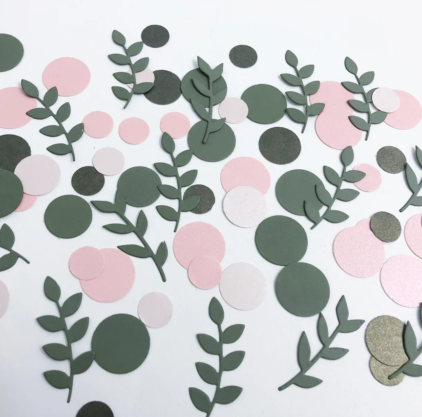 green confetti theme party confetti