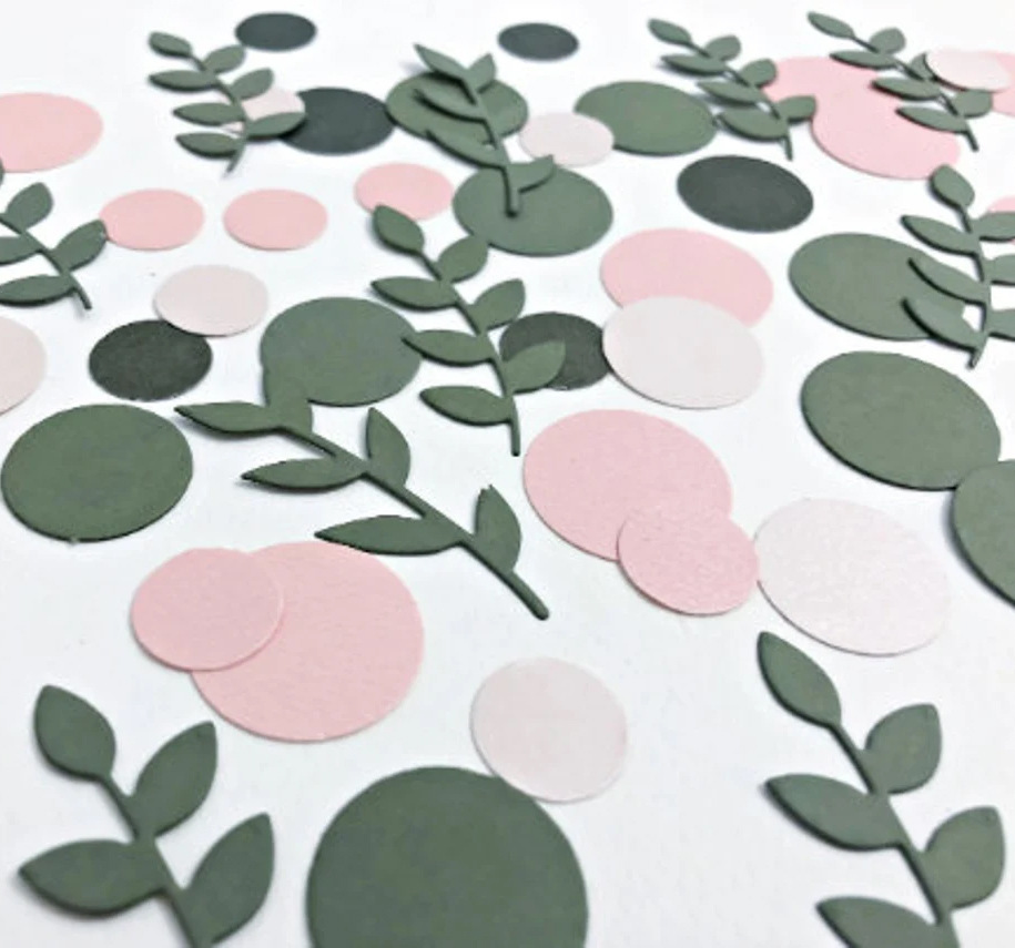 green confetti theme party confetti