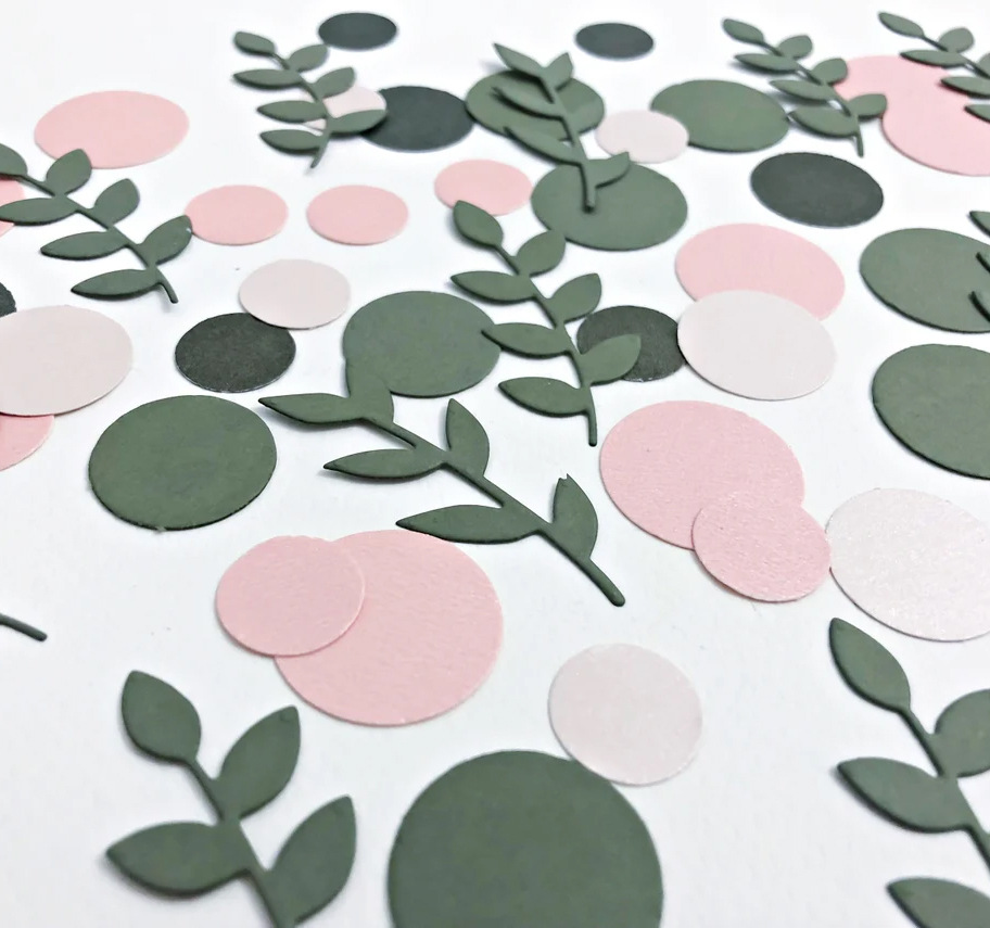 green confetti theme party confetti