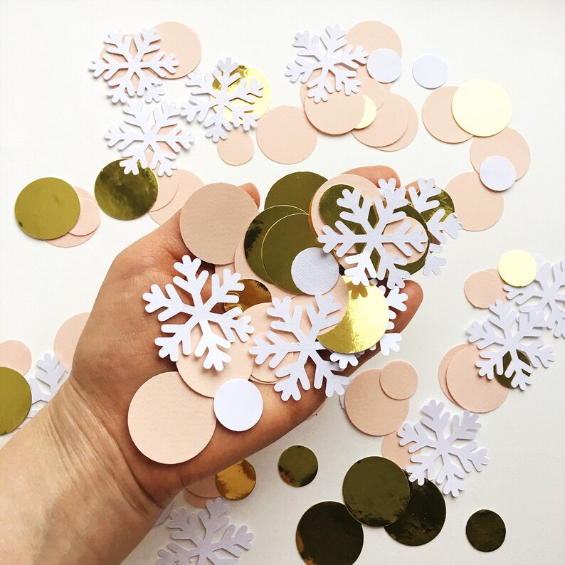 snowflake christmas confetti