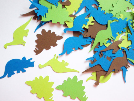 dinosaur theme party confetti