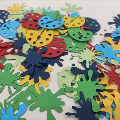 colorful party tissue paper confetti