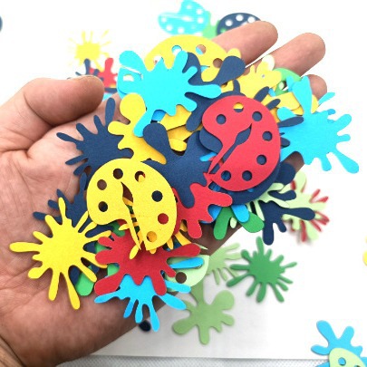 colorful party tissue paper confetti