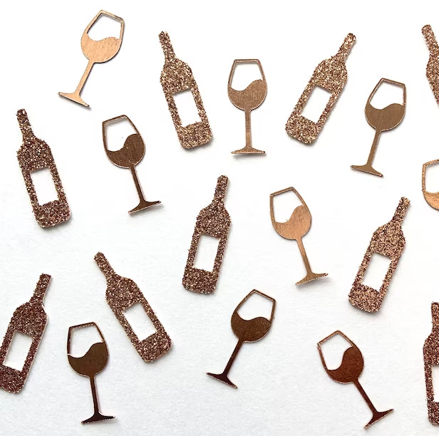 wine bottle party confetti