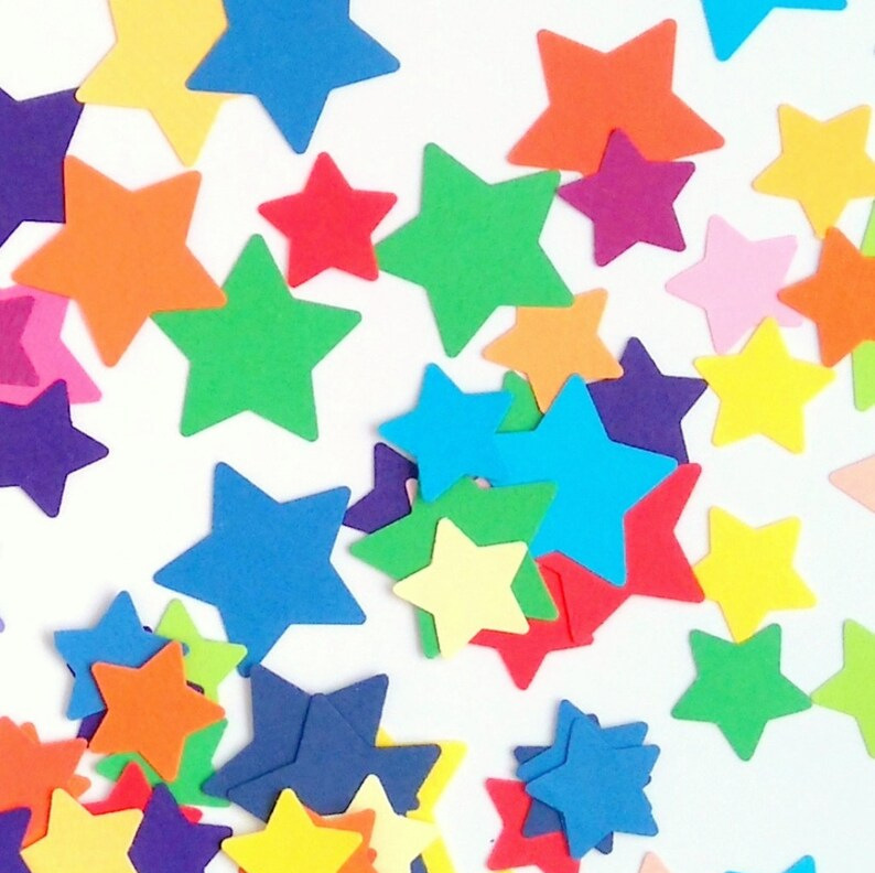 colorful star confett