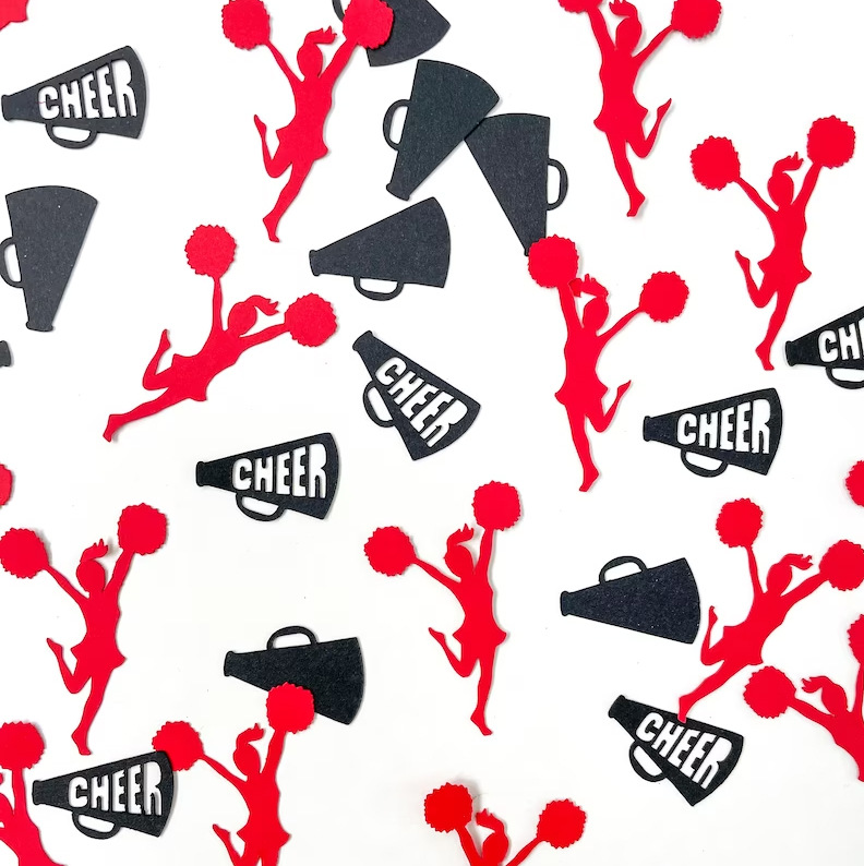 dancer dancing cheerleaders confetti