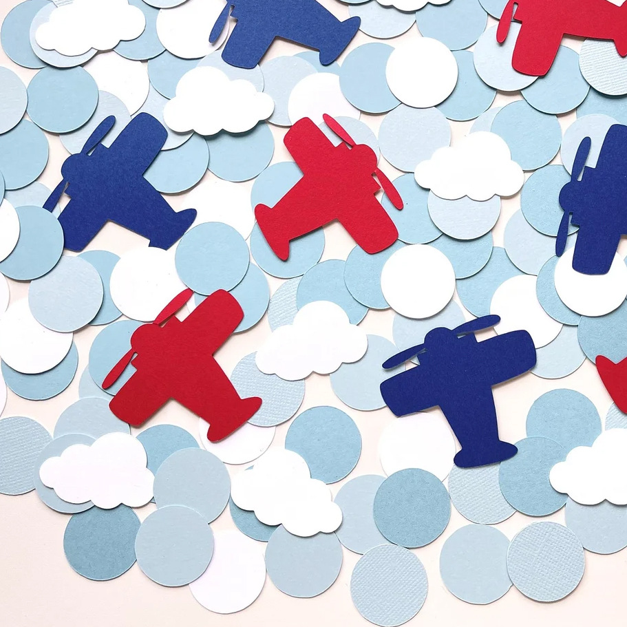 Aviation theme party flight plane confet